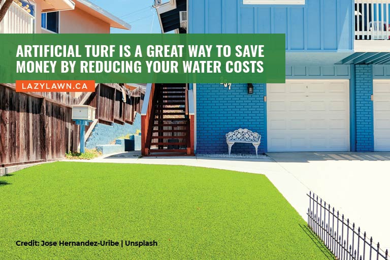 Artificial turf is a great way to save money by reducing your water costs