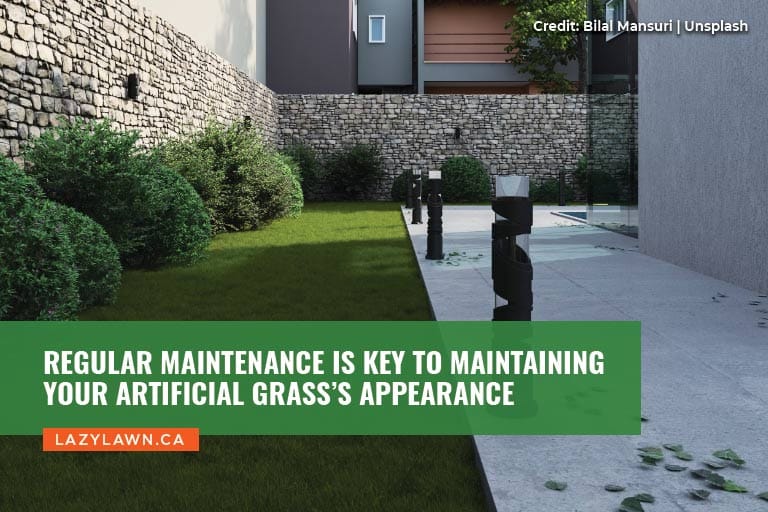 Regular maintenance is key to maintaining your artificial grass’s appearance