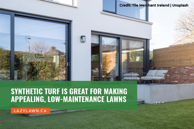 Synthetic turf is great for making appealing, low-maintenance lawns
